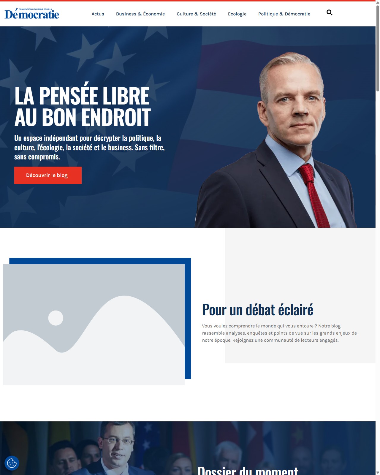 Startseite des Online-Mediums CC Démocratie.